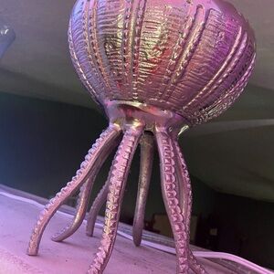 Silver Jellyfish Sculpture Bowl